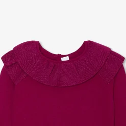 Pull enfant fille - cerise