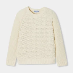 Pull enfant garçon - blanc doux jacadi