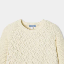 Pull enfant garçon - blanc doux jacadi