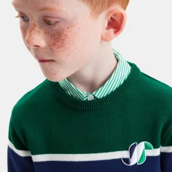 Pull enfant garçon color block - gris/multicolore