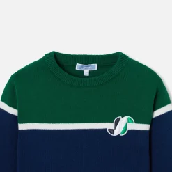 Pull enfant garçon color block - gris/multicolore