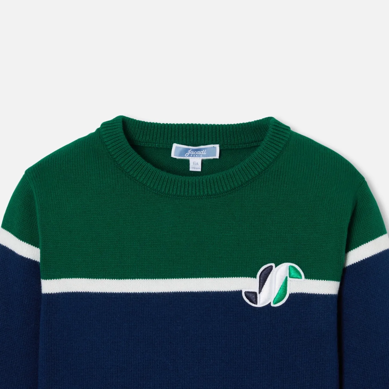Pull enfant garçon color block - gris/multicolore