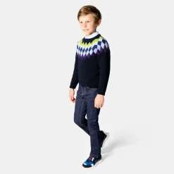 Pull enfant garçon en laine responsable - marine jacadi