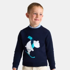 Pull enfant garçon motif ours - marine jacadi