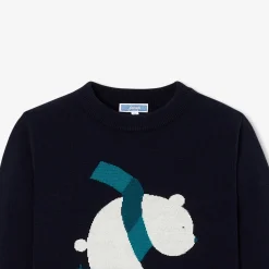 Pull enfant garçon motif ours - marine jacadi