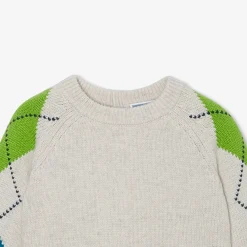 Pull jacquard bébé garçon - beige chine