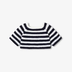 Pull Love Maille pour notre ourson Martin Collection Solidaire - ecru/marine