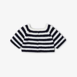 Pull Love Maille pour notre ourson Martin Collection Solidaire - ecru/marine