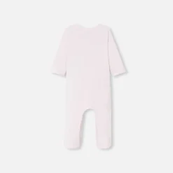 Pyjama bébé fille en interlock - rose pale jacadi