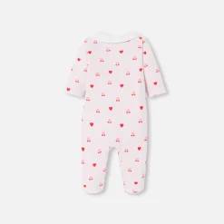 Pyjama bébé fille en molleton - rose/multicolore