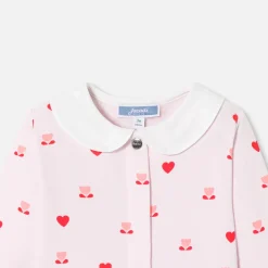 Pyjama bébé fille en molleton - rose/multicolore