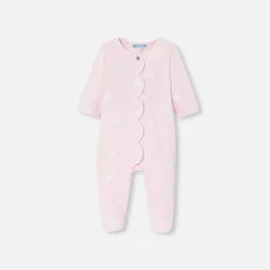 Pyjama bébé fille en molleton - rose/multicolore