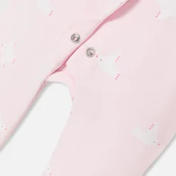 Pyjama bébé fille en molleton - rose/multicolore