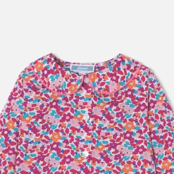 Pyjama bébé fille en Tissu Liberty - rose/multicolore