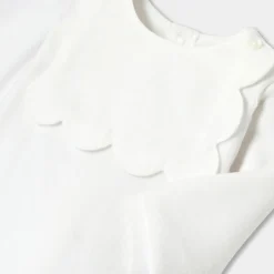 Pyjama bébé fille en velours bouclette - blanc jacadi