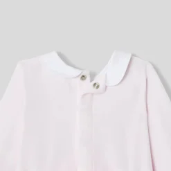 Pyjama bébé fille en velours bouclette - rose pale jacadi