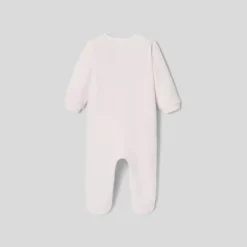 Pyjama bébé fille en velours bouclette - rose pale jacadi