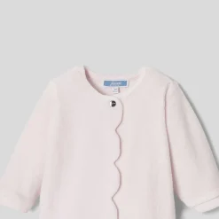 Pyjama bébé fille en velours bouclette - rose pale jacadi
