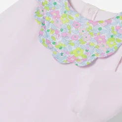 Pyjama bébé fille en velours - rose pale jacadi