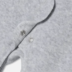 Pyjama bébé fille en velours bouclette - gris chine clair jacadi