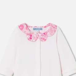 Pyjama bébé fille en velours - rose pale jacadi