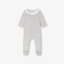 Pyjama bébé fille en velours - gris/multicolore