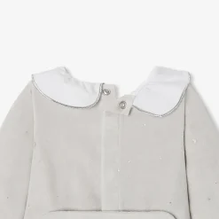 Pyjama bébé fille en velours - gris/multicolore