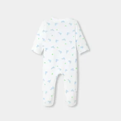 Pyjama bébé garçon en interlock - blanc/multicolore