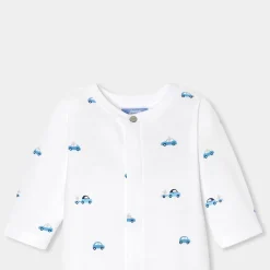 Pyjama bébé garçon en molleton - blanc doux/multicolore