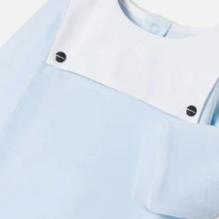Pyjama bébé garçon en velours - bleu pale