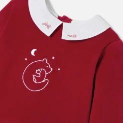 Pyjama de Noël bébé en velours - rouge jacadi