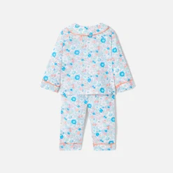 Pyjama de Noël bébé fille en tissu Liberty - multicolore