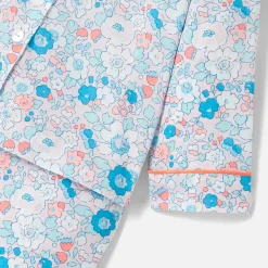Pyjama de Noël bébé fille en tissu Liberty - multicolore