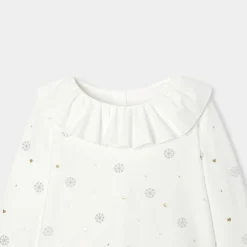 Pyjama de Noël enfant fille - blanc doux jacadi