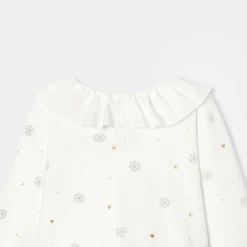 Pyjama de Noël enfant fille - blanc doux jacadi