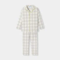 Pyjama en flanelle enfant garçon - blanc doux/multicolore