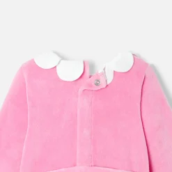 Pyjama en velours bébé fille - rose the