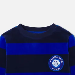 Pyjama en velours enfant garçon - bleu