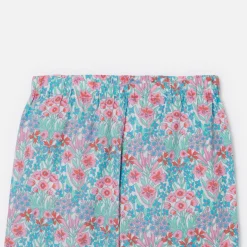 Pyjama enfant fille en tissu Liberty - bleu/multicolore