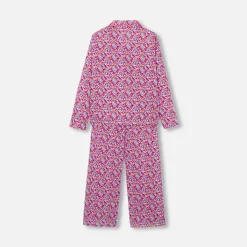 Pyjama femme en tissu Liberty - rose/multicolore