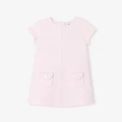 Robe bébé fille coupe trapèze - rose poudre jacadi
