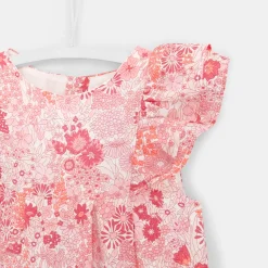 Robe bébé fille en Liberty - rose/multicolore