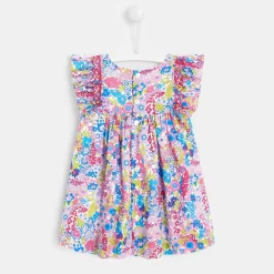 Robe bébé fille en Liberty - multicolore