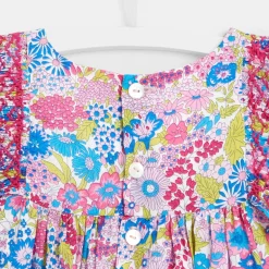 Robe bébé fille en Liberty - multicolore