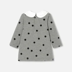 Robe bébé fille en molleton - gris anthracite jacadi