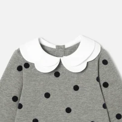 Robe bébé fille en molleton - gris anthracite jacadi