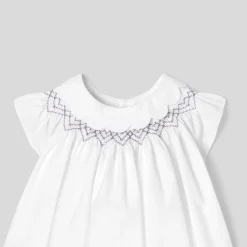 Robe bébé fille en popeline - blanc jacadi