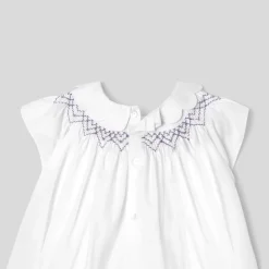 Robe bébé fille en popeline - blanc jacadi