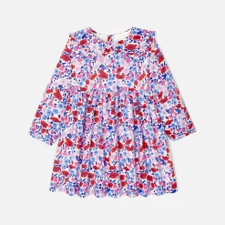 Robe bébé fille en tissu Liberty - blanc/multicolore