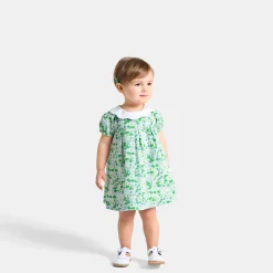 Robe bébé fille en Tissu Liberty - blanc/multicolore